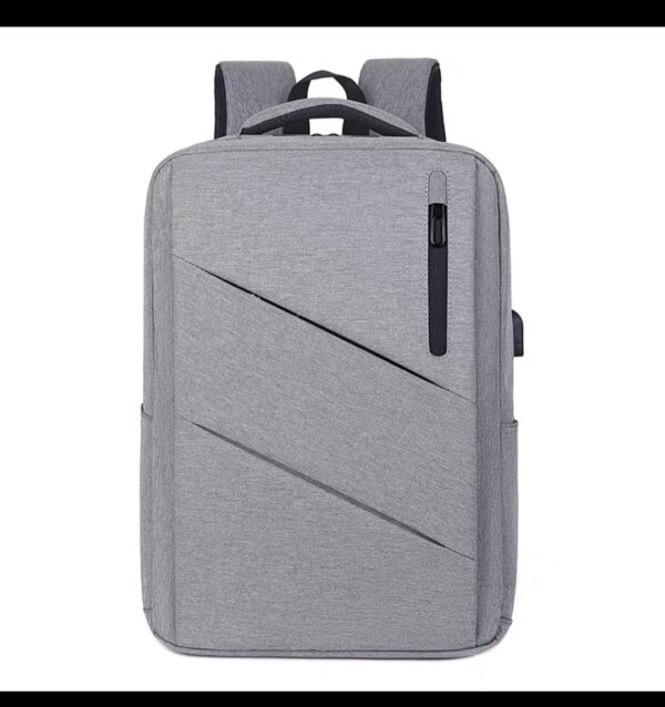 FRONT ZIPER 3 LINES BRANDED BAG BACKPACK FOR LAPTOPS BOOKS CLOTHS - Image 3