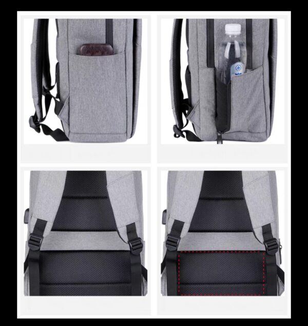 FRONT ZIPER 3 LINES BRANDED BAG BACKPACK FOR LAPTOPS BOOKS CLOTHS - Image 2