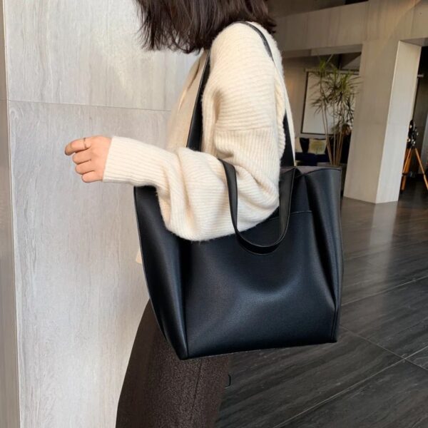 TOP SELLING FEMALE TOTE BAG GENUINE PU LEATHER - Image 4