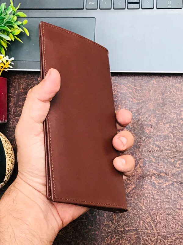 PURE COW LEATHER LONG SMART WALLET SLIM DESIGN - Image 6