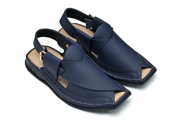 ZALMI BLUE SHADE PURE LEATHER CHAPPAL