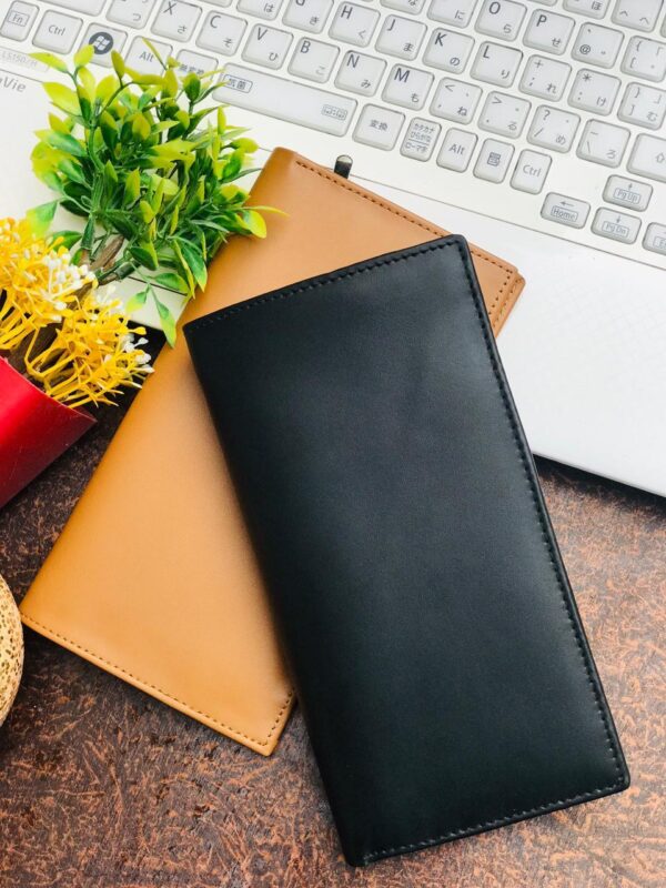 PURE COW LEATHER LONG SMART WALLET SLIM DESIGN