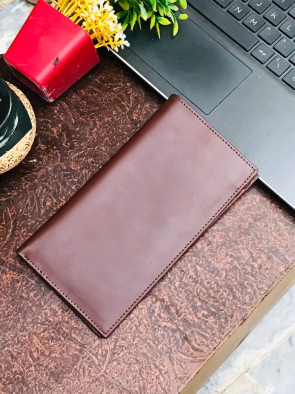 PURE COW LEATHER LONG SMART WALLET SLIM DESIGN - Image 3