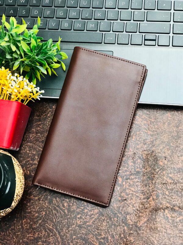 PURE COW LEATHER LONG SMART WALLET SLIM DESIGN - Image 2