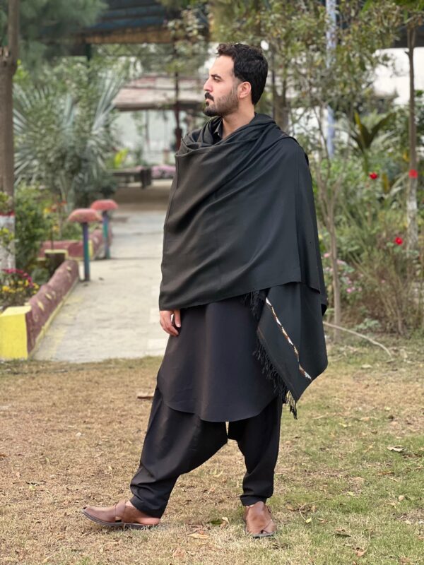 ORIGNAL PESHAWARI SHAWL BLACK - Image 2